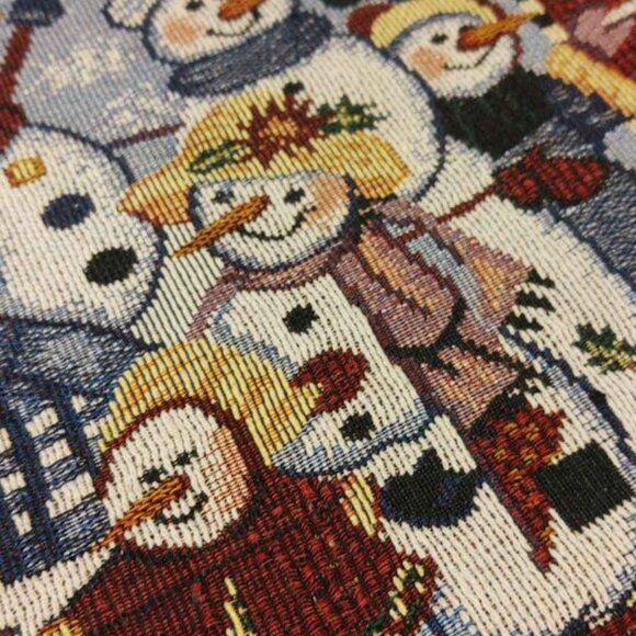 Snowman Tapestry Placemats - Set of 8 - Picture 5 of 7